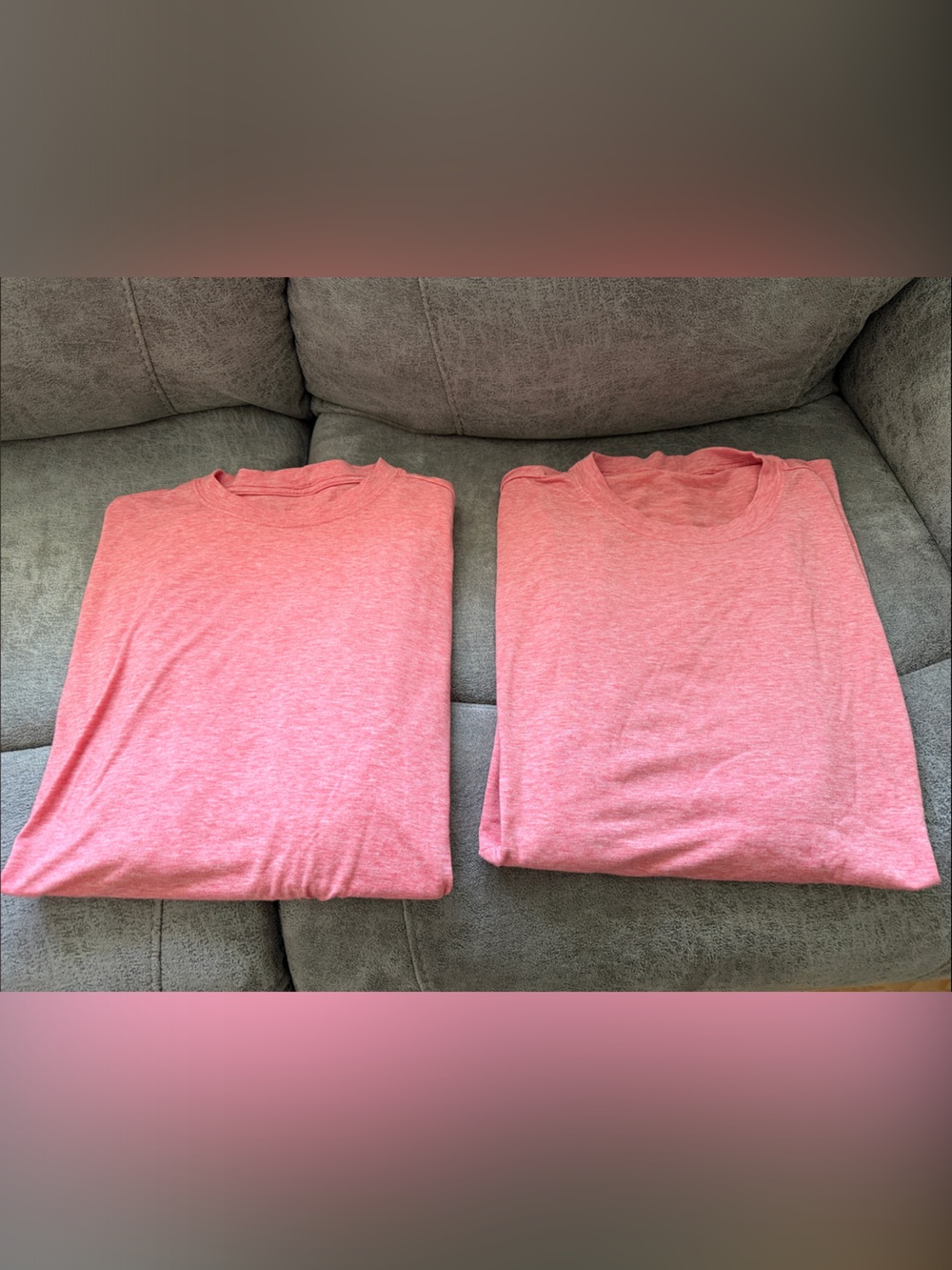 (2) Simms Pink Heather long-Sleeve Shirt (Pair)